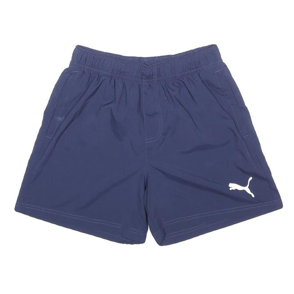 PUMA Mens Shorts Blue Casual S W27 Lightweight Polyester Elastic Waist
