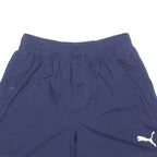 PUMA Mens Shorts Blue Casual S W27 Lightweight Polyester Elastic Waist