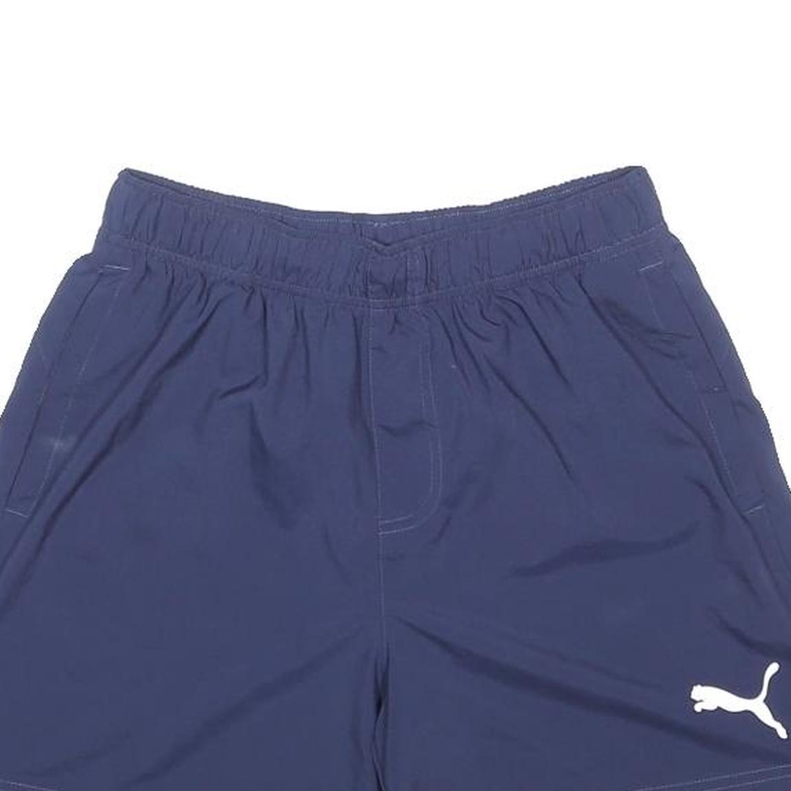 PUMA Mens Shorts Blue Casual S W27 Lightweight Polyester Elastic Waist