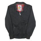HARRINGTON Mens Black Classic Jacket XS Cotton Blend Zip Plain Casual Outerwear