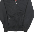 HARRINGTON Mens Black Classic Jacket XS Cotton Blend Zip Plain Casual Outerwear