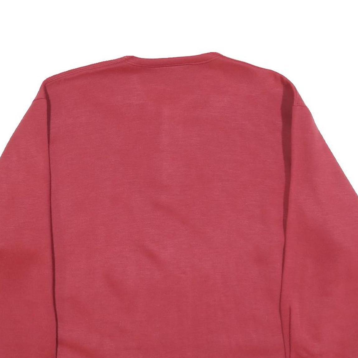 CRAFT BAY Womens Red Button Neck L Sweatshirt Cotton Blend Casual Pullover