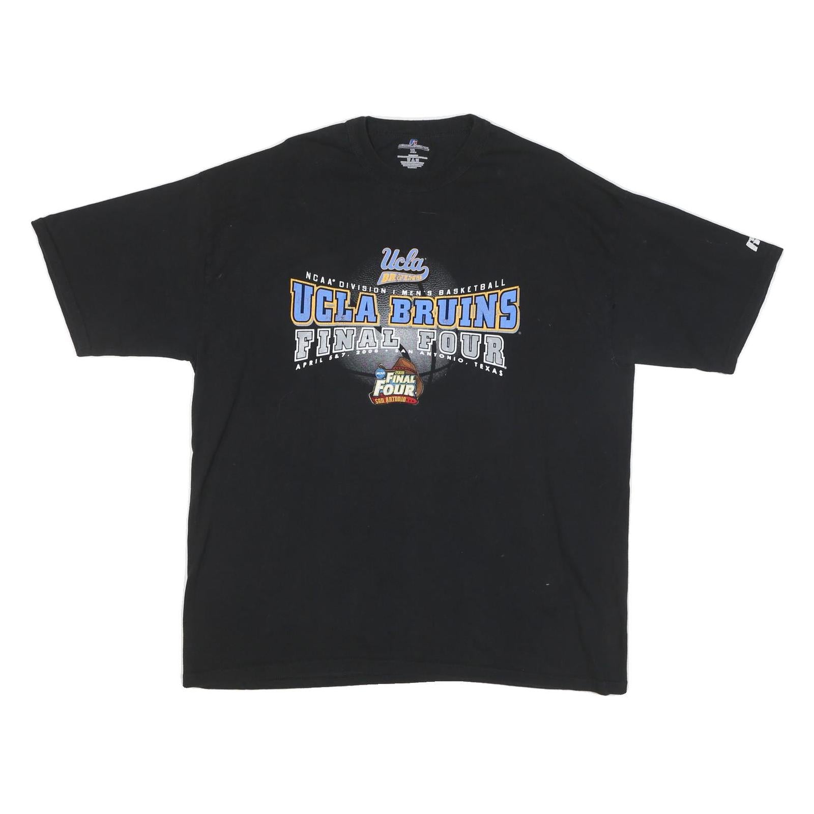 RUSSELL ATHLETIC Mens Black UCLA Bruins Graphic T-Shirt XL Short Sleeve Crew