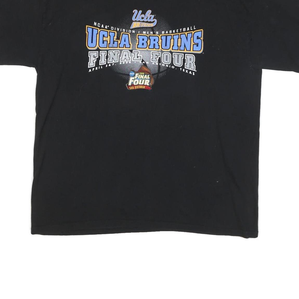 RUSSELL ATHLETIC Mens Black UCLA Bruins Graphic T-Shirt XL Short Sleeve Crew