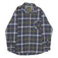 ANCHORAGE Mens Blue & Olive Check Shirt XL Long Sleeve Cotton Casual