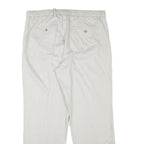 DOCKERS Mens Cotton Blend Beige Regular Straight Trousers W36 L30 Classic Zip