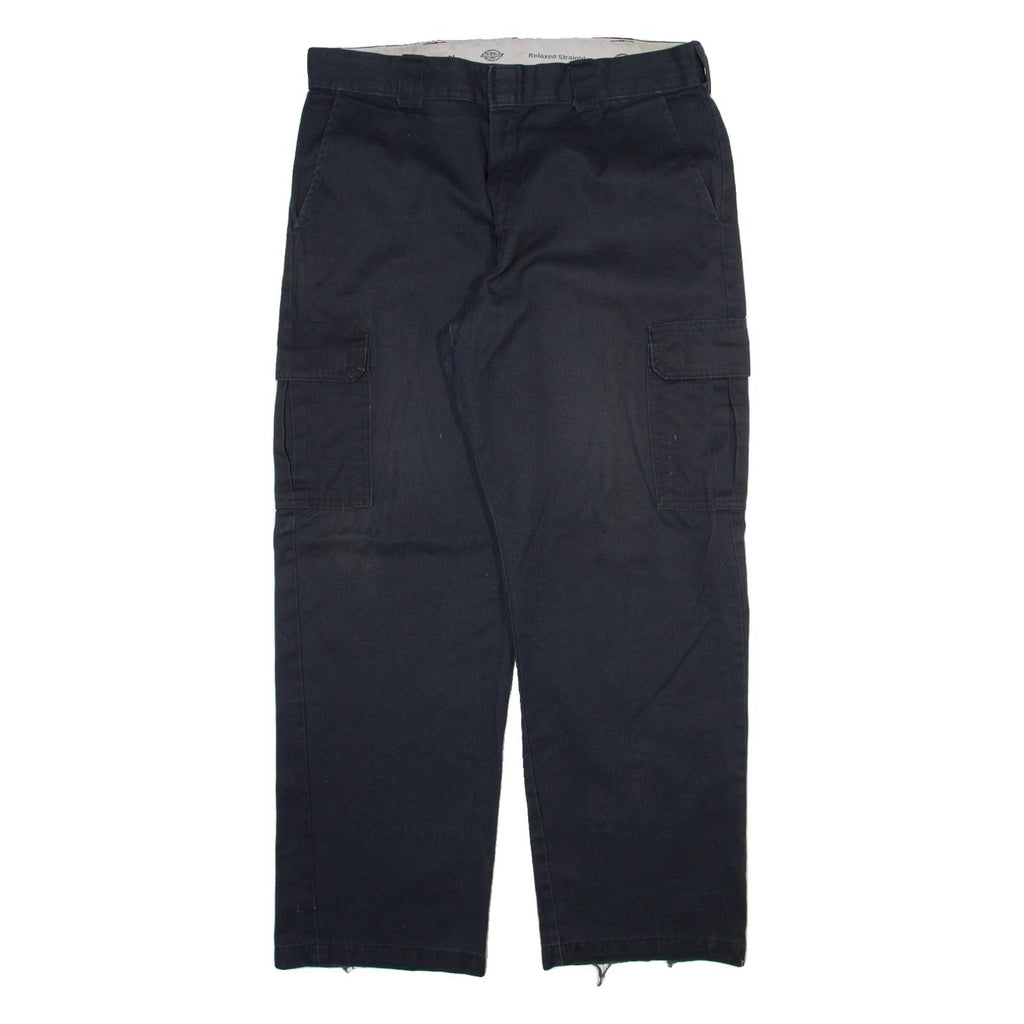 DICKIES Cargo Mens Trousers Black Relaxed Straight W38 L32