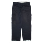 DICKIES Cargo Mens Trousers Black Relaxed Straight W38 L32