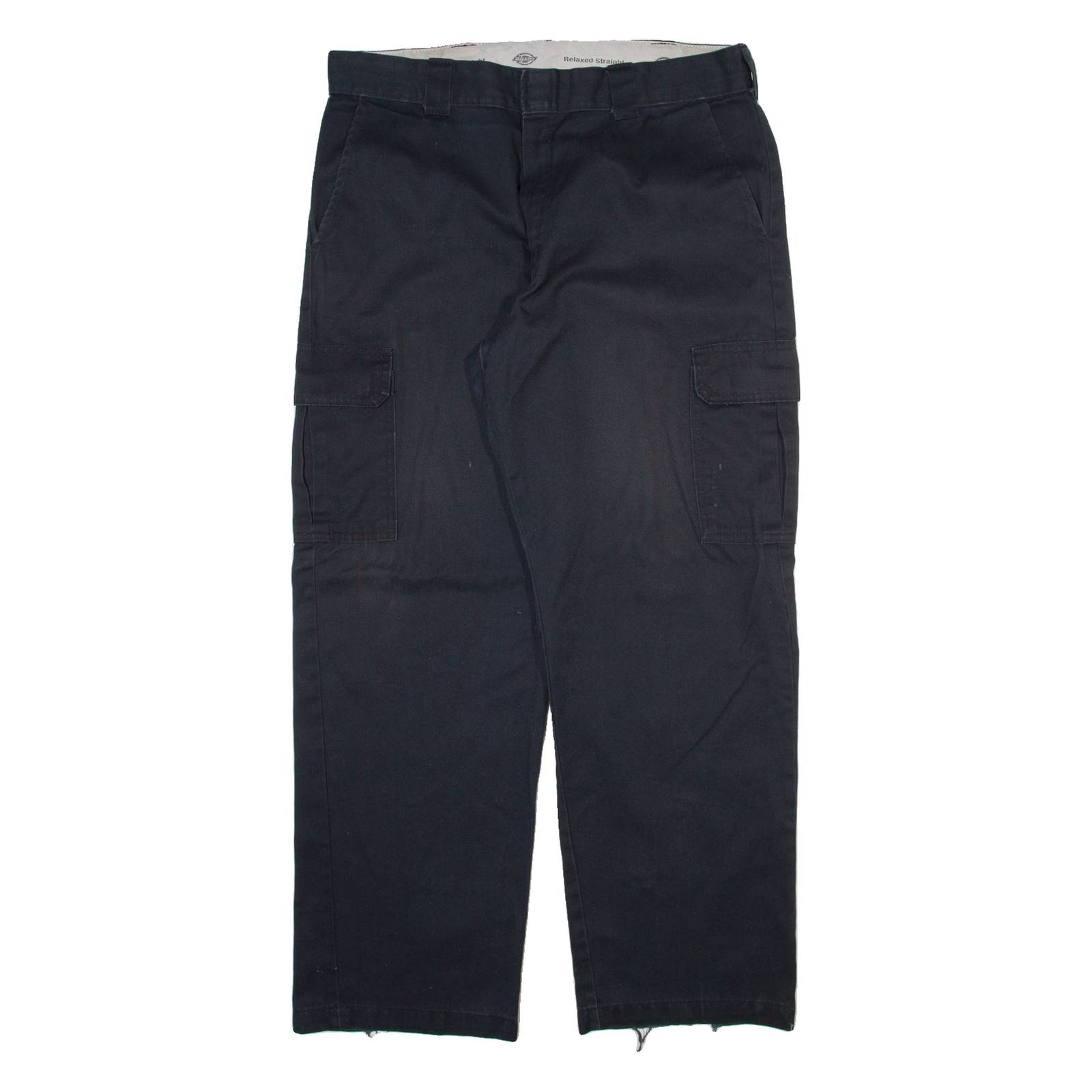 DICKIES Cargo Mens Trousers Black Relaxed Straight W38 L32