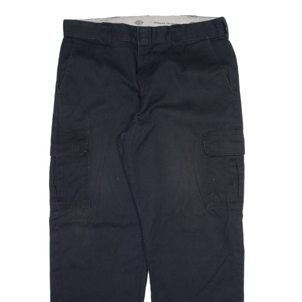 DICKIES Cargo Mens Trousers Black Relaxed Straight W38 L32