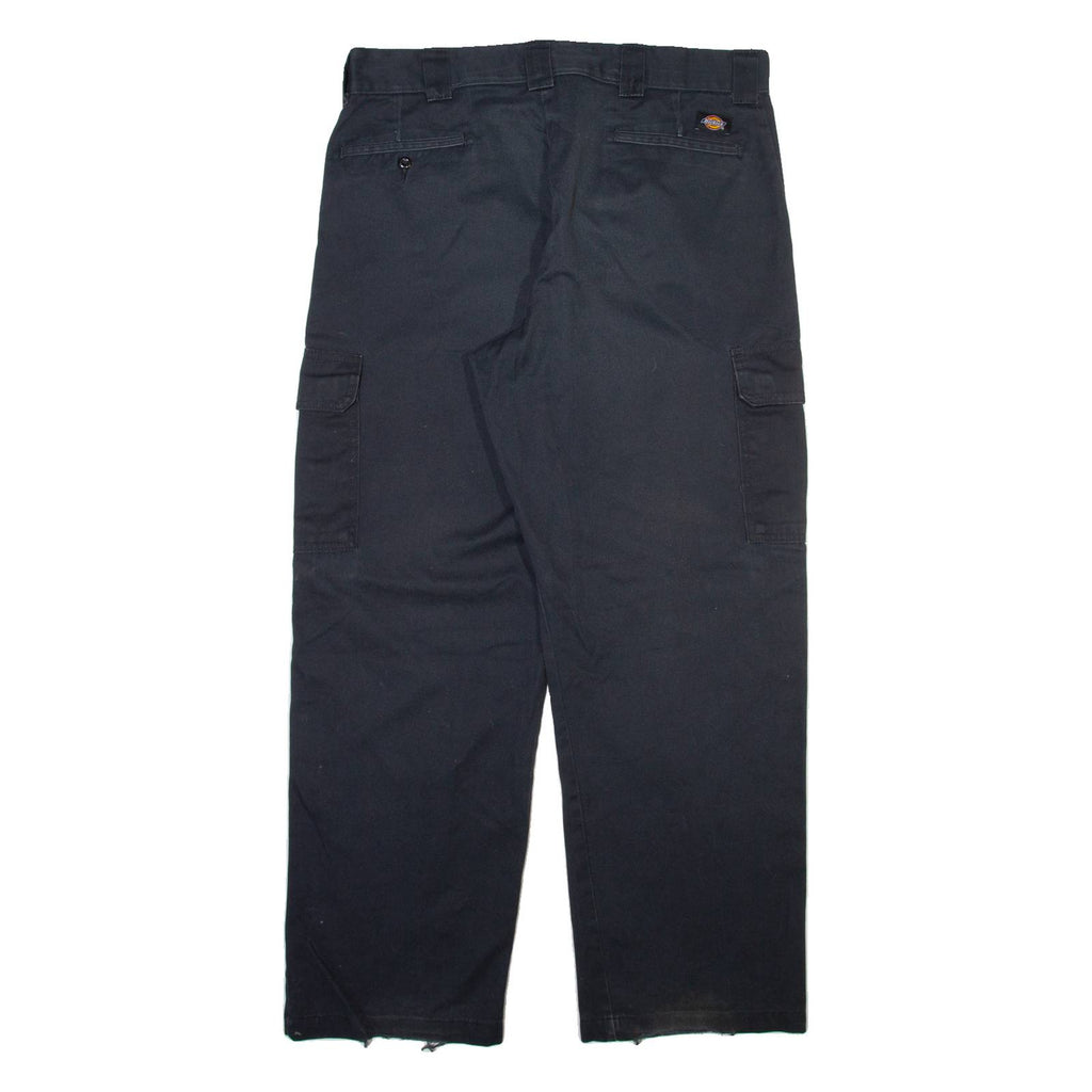 DICKIES Cargo Mens Trousers Black Relaxed Straight W38 L32