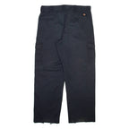 DICKIES Cargo Mens Trousers Black Relaxed Straight W38 L32