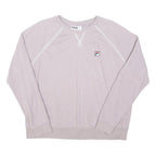 FILA Womens Lilac Sweatshirt XL Crew Neck Cotton Blend Casual Pullover