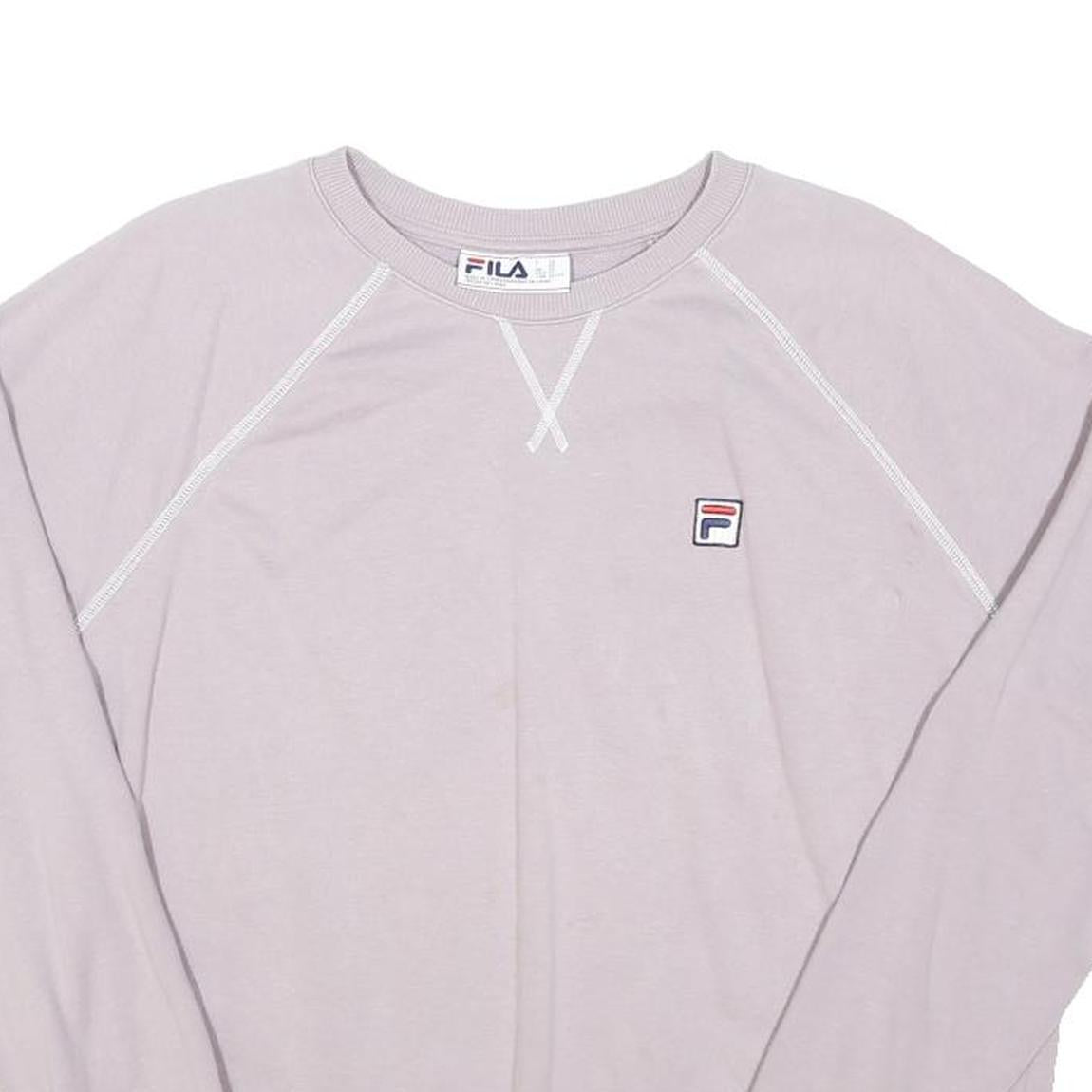 FILA Womens Lilac Sweatshirt XL Crew Neck Cotton Blend Casual Pullover