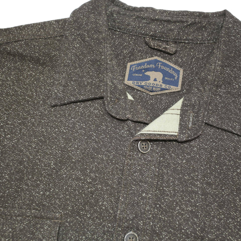 FREEDOM FOUNDRY Mens Brown Shirt XL Cotton Blend Casual Button-Up Pocket Detail