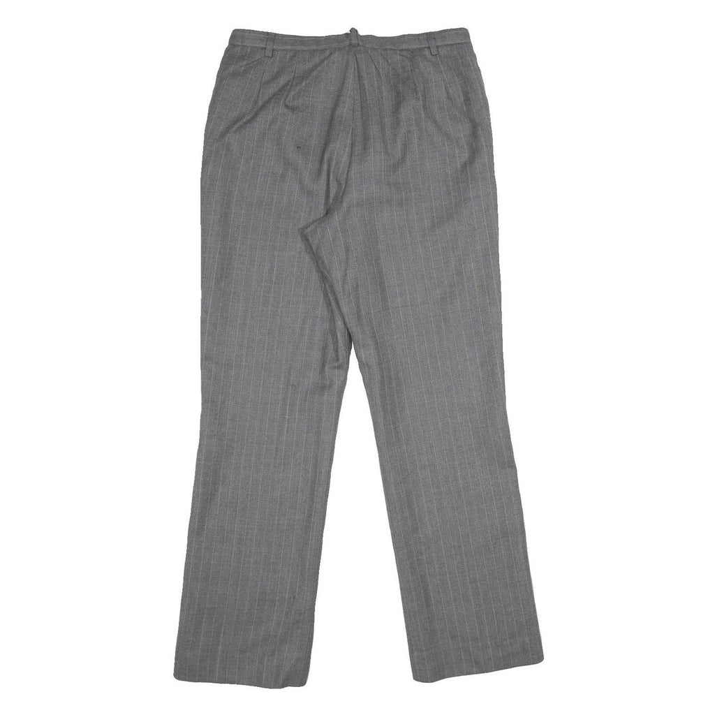 PENDLETON Womens Wool Grey Regular Fit Straight Leg Trousers W32 L31 Smart