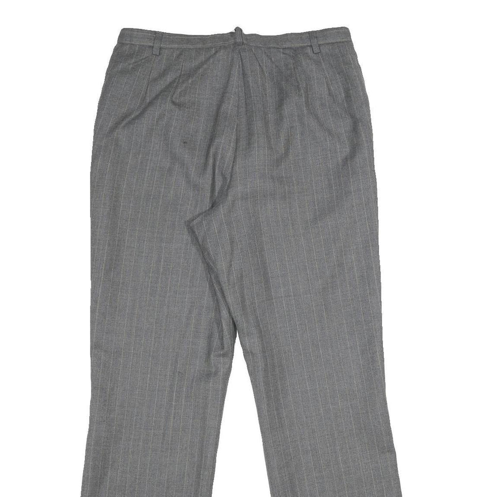 PENDLETON Womens Wool Grey Regular Fit Straight Leg Trousers W32 L31 Smart