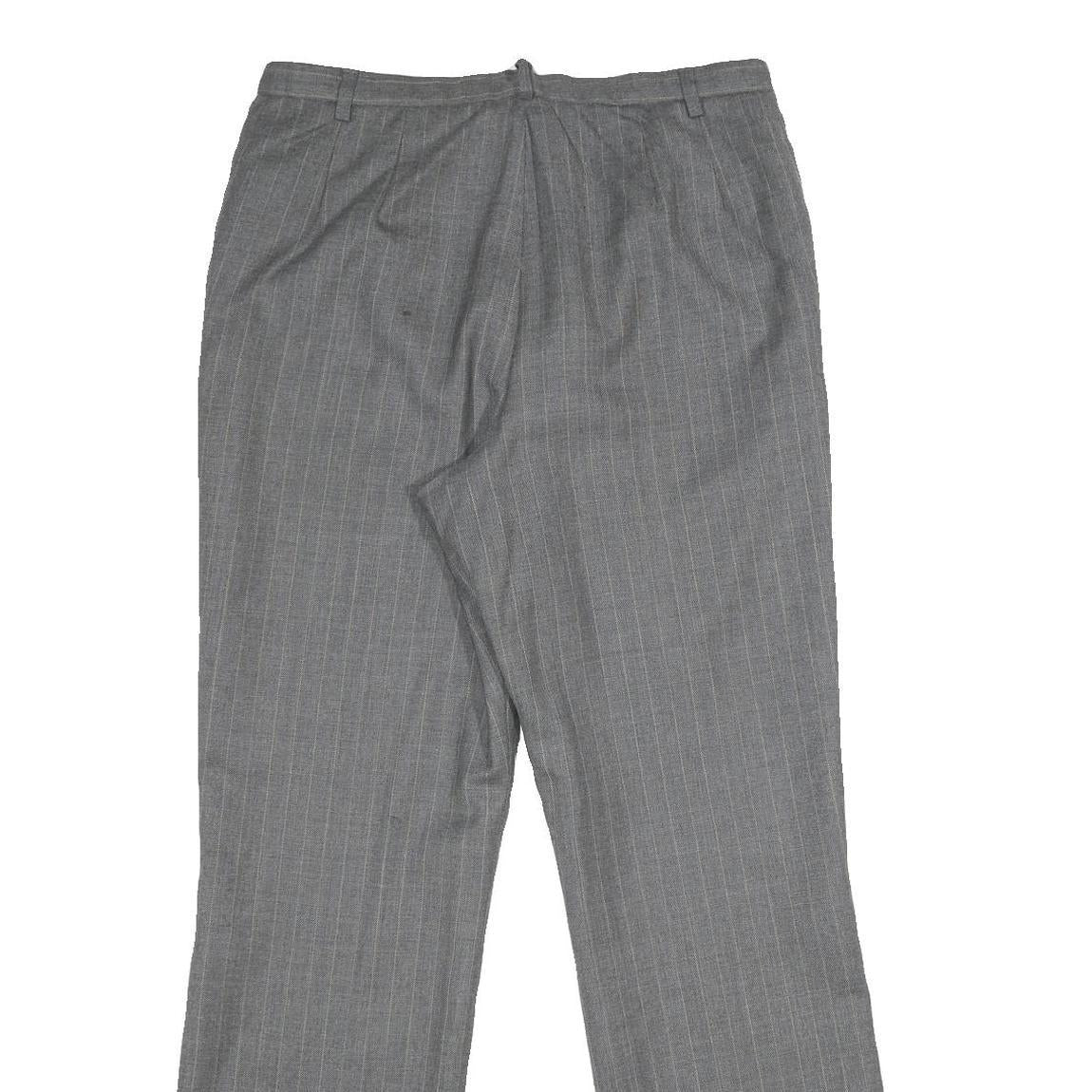 PENDLETON Womens Wool Grey Regular Fit Straight Leg Trousers W32 L31 Smart