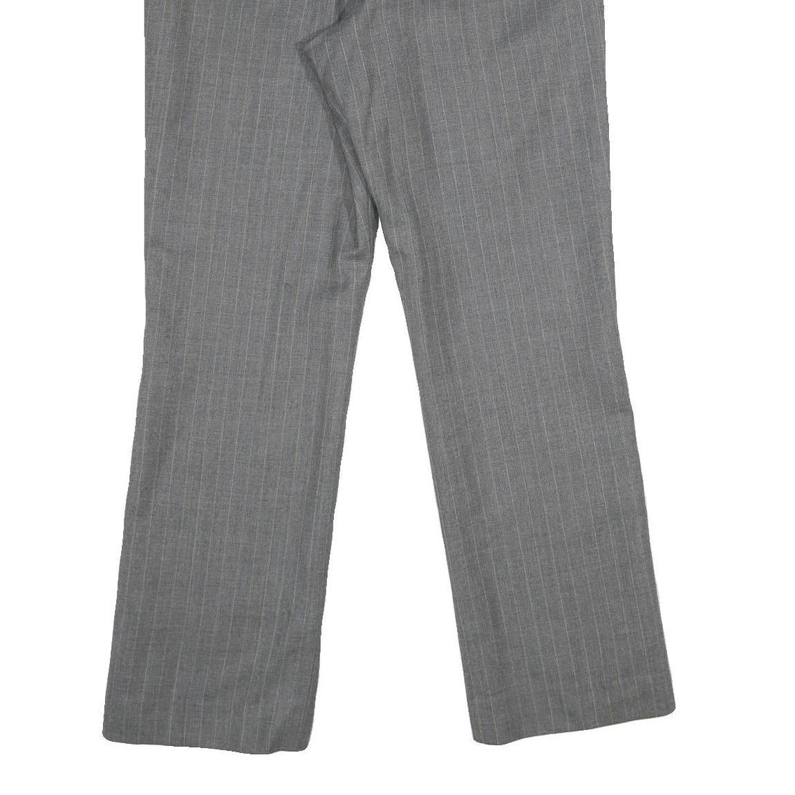 PENDLETON Womens Wool Grey Regular Fit Straight Leg Trousers W32 L31 Smart