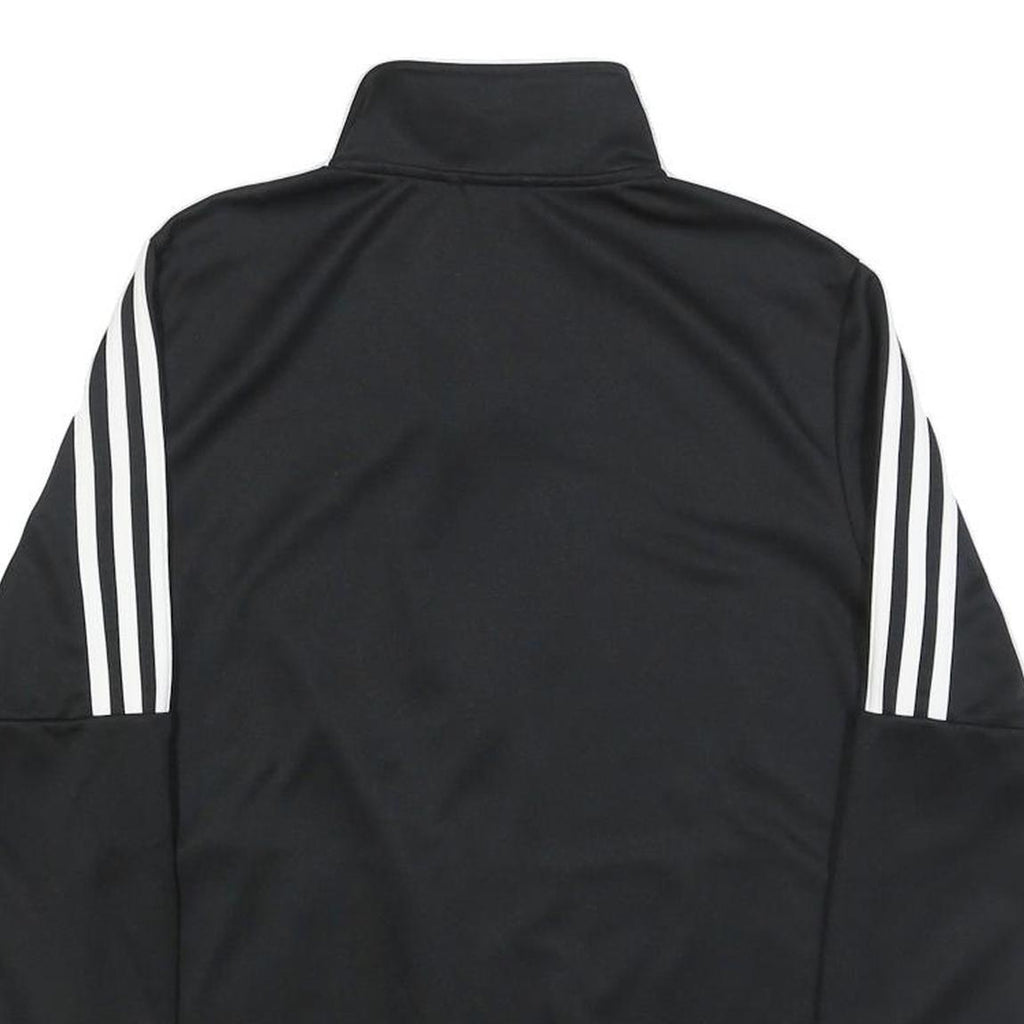 ADIDAS Womens Black & White Slim Fit Jacket UK 12 Polyester Zip Sportswear