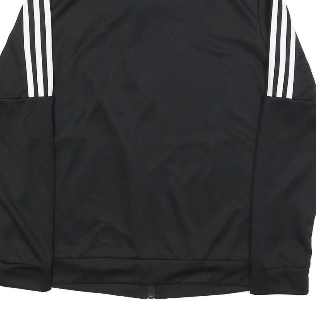 ADIDAS Womens Black & White Slim Fit Jacket UK 12 Polyester Zip Sportswear