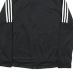 ADIDAS Womens Black & White Slim Fit Jacket UK 12 Polyester Zip Sportswear