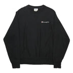 CHAMPION REVERSE WEAVE Mens Black Cotton Blend Crew Neck Sweatshirt S Classic