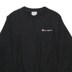CHAMPION REVERSE WEAVE Mens Black Cotton Blend Crew Neck Sweatshirt S Classic