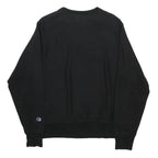 CHAMPION REVERSE WEAVE Mens Black Cotton Blend Crew Neck Sweatshirt S Classic