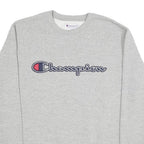 CHAMPION Mens Grey Crew Neck M Cotton Blend Pullover Sweatshirt