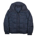 BOSS HUGO BOSS Womens Blue Quilted Jacket UK 8 Polyamide Zip Classic Outdoor