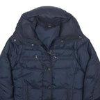 BOSS HUGO BOSS Womens Blue Quilted Jacket UK 8 Polyamide Zip Classic Outdoor