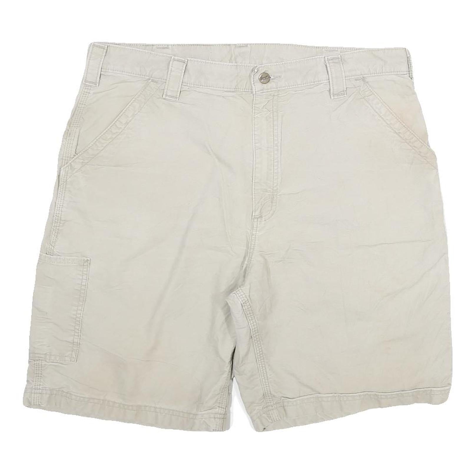 CARHARTT Mens Shorts Beige Casual 2XL W38 Cotton Blend Durable Workwear