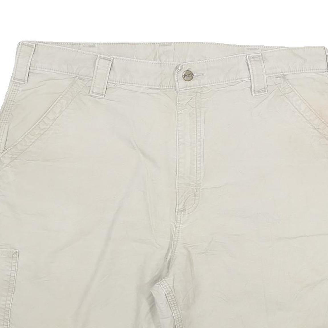 CARHARTT Mens Shorts Beige Casual 2XL W38 Cotton Blend Durable Workwear