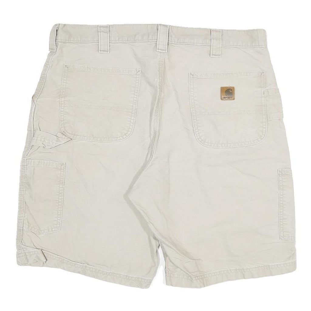 CARHARTT Mens Shorts Beige Casual 2XL W38 Cotton Blend Durable Workwear