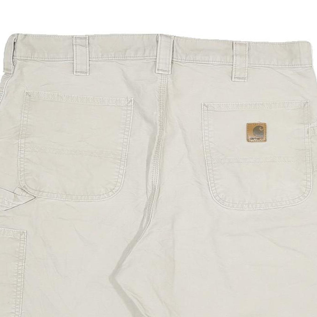 CARHARTT Mens Shorts Beige Casual 2XL W38 Cotton Blend Durable Workwear