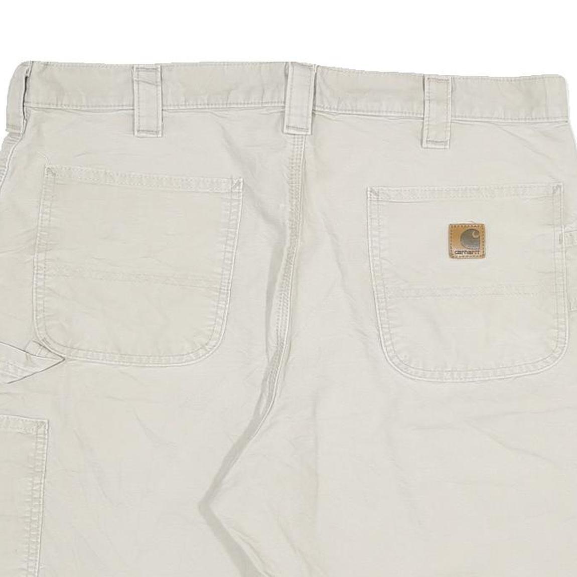 CARHARTT Mens Shorts Beige Casual 2XL W38 Cotton Blend Durable Workwear