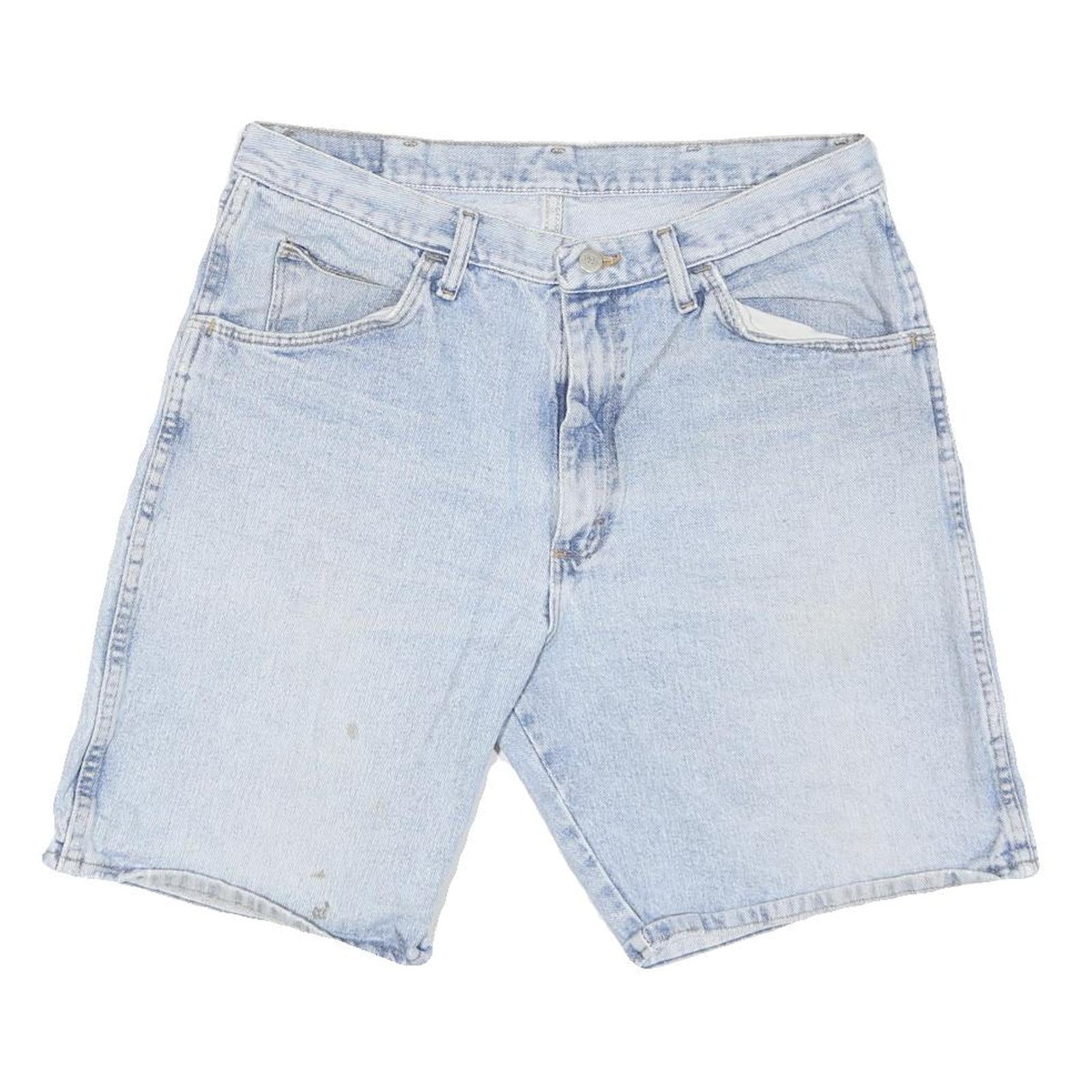 WRANGLER Mens Shorts Blue Casual Denim L W34 Cotton Blend Summer Wear