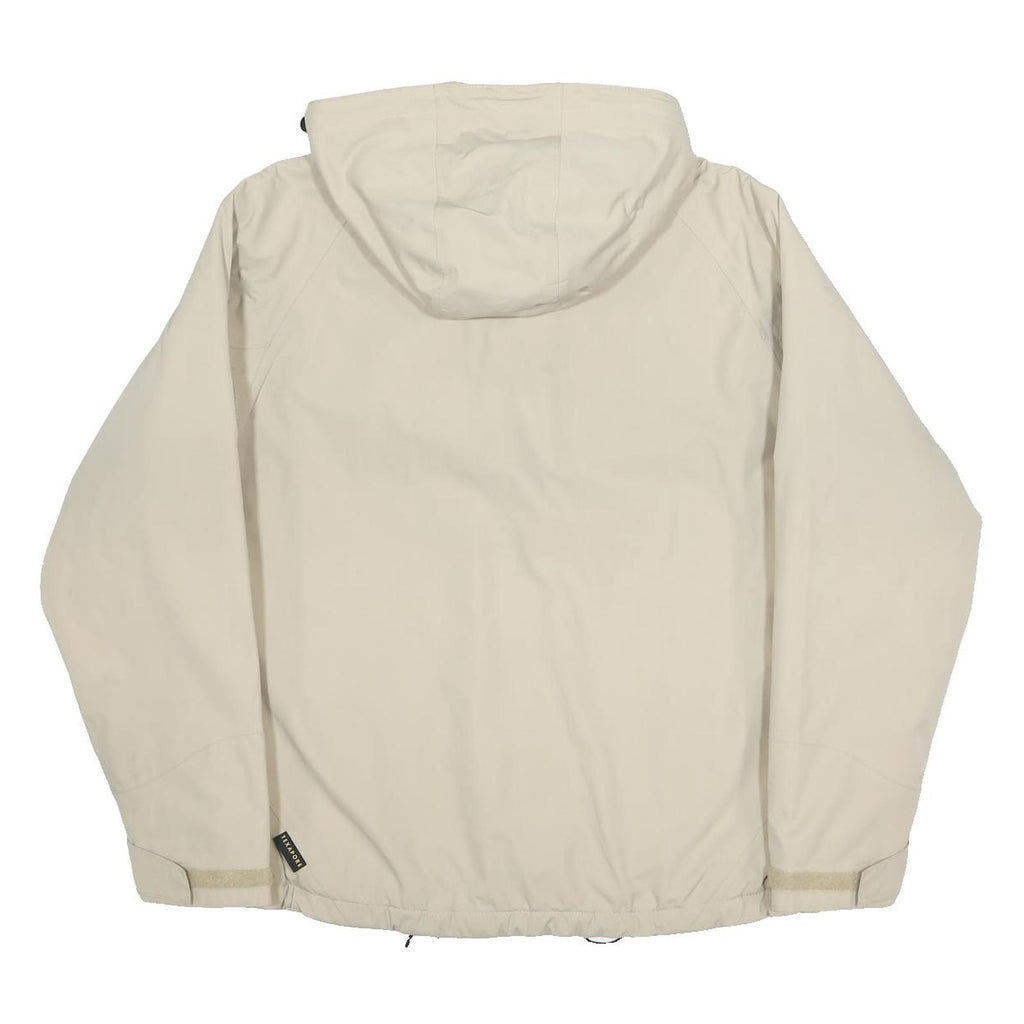 JACK WOLFSKIN Womens Beige Outdoor Jacket L Polyester Windbreaker Zip Hooded