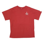 Womens Red Cotton Blend Graphic T-Shirt XL Short Sleeve Crew Neck Baobab