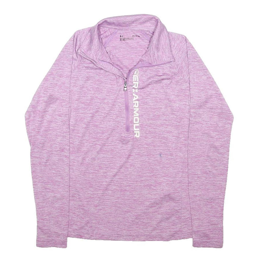 UNDER ARMOUR Womens Purple 1/4 Zip S Sweatshirt Athletic Performance