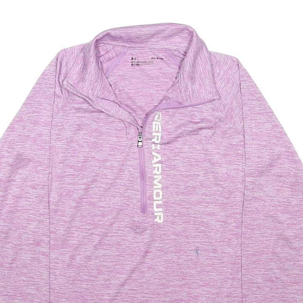 UNDER ARMOUR Womens Purple 1/4 Zip S Sweatshirt Athletic Performance