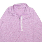 UNDER ARMOUR Womens Purple 1/4 Zip S Sweatshirt Athletic Performance