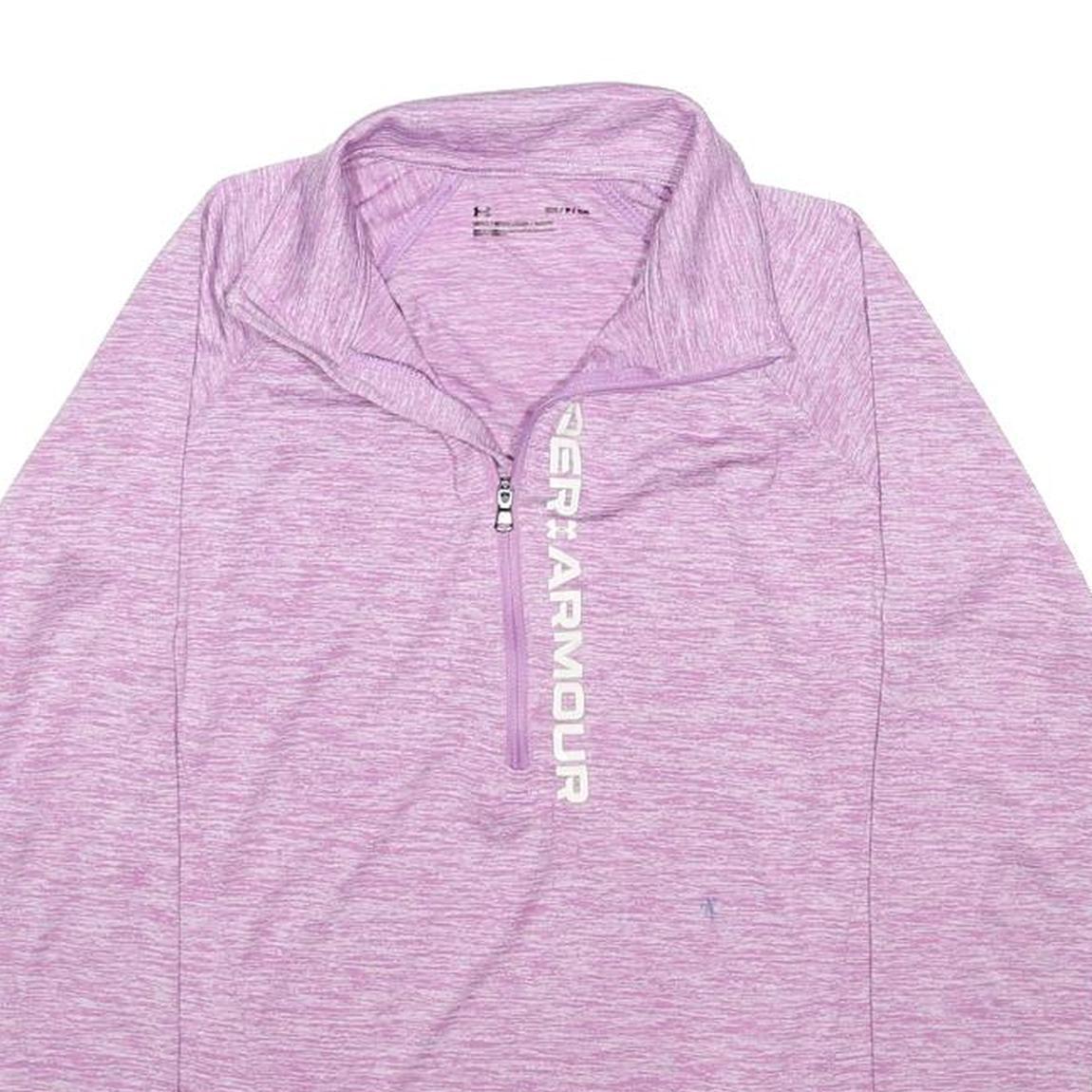 UNDER ARMOUR Womens Purple 1/4 Zip S Sweatshirt Athletic Performance