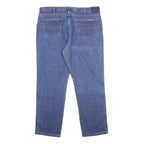 DICKIES Mens Blue Regular Fit Straight Leg Denim Jeans W42 L30 Classic Style Zip