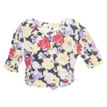 ANTONELLE Womens Printed Blouse Yellow V-Neck Floral M