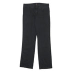 DICKIES Womens Black Regular Fit Straight Leg Trousers W30 L30 Cotton Blend Zip
