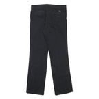DICKIES Womens Black Regular Fit Straight Leg Trousers W30 L30 Cotton Blend Zip