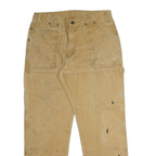 DICKIES Mens Jeans Beige Regular Straight Denim W36 L32 Workwear Utility