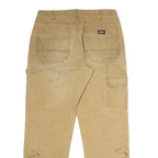 DICKIES Mens Jeans Beige Regular Straight Denim W36 L32 Workwear Utility